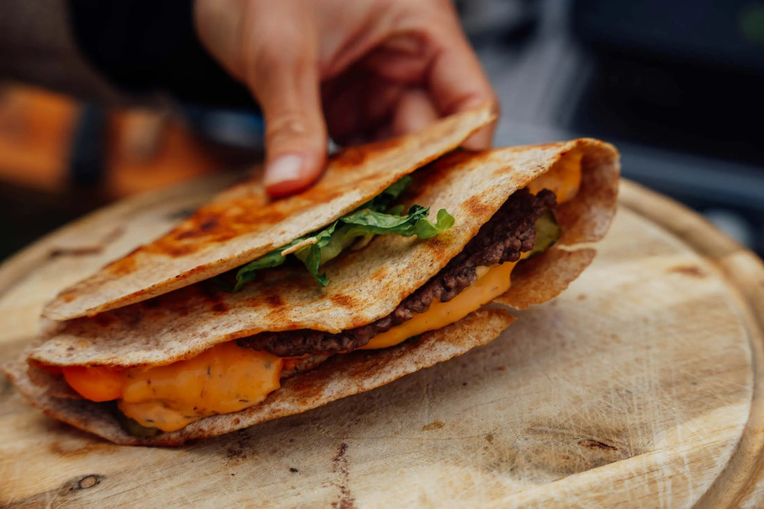 4-Seiten-Cheeseburger-Wrap Campingaz & Coleman