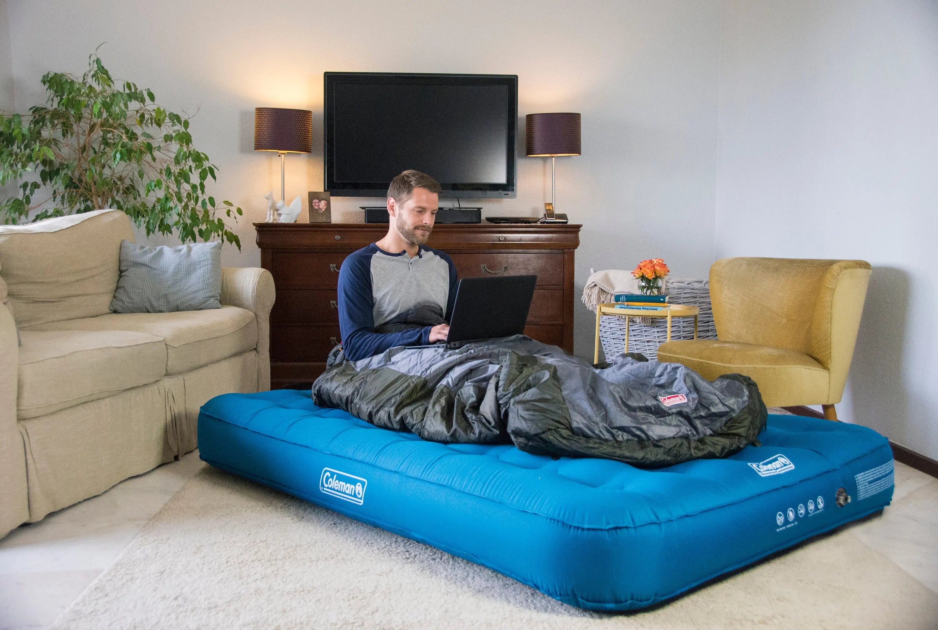 Extra Durable Double Airbed | Camping Bed | Air Mattress | Guest