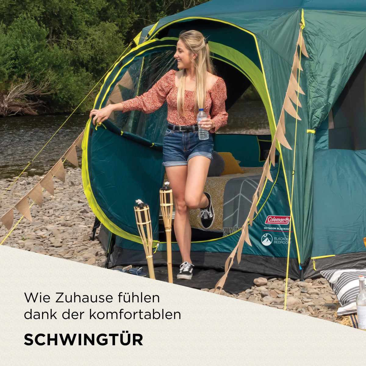 octagon zelt coleman BlackOut Color:Tan / Mole TargetGroup:Women zelt vorzelt camping WANDERFALKE®