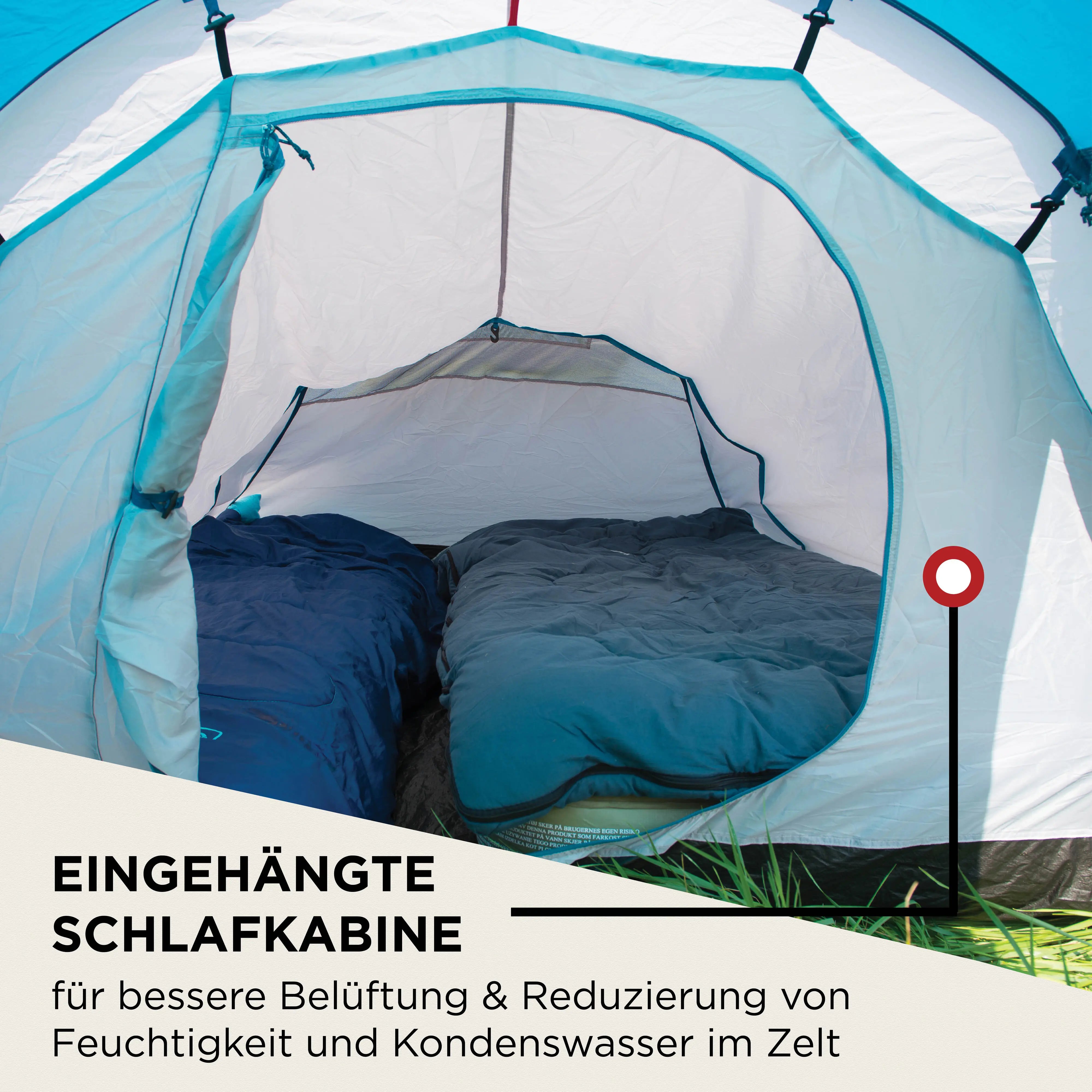 Cortes 3 Blue | 3-person camping tunnel tent | Camping tent