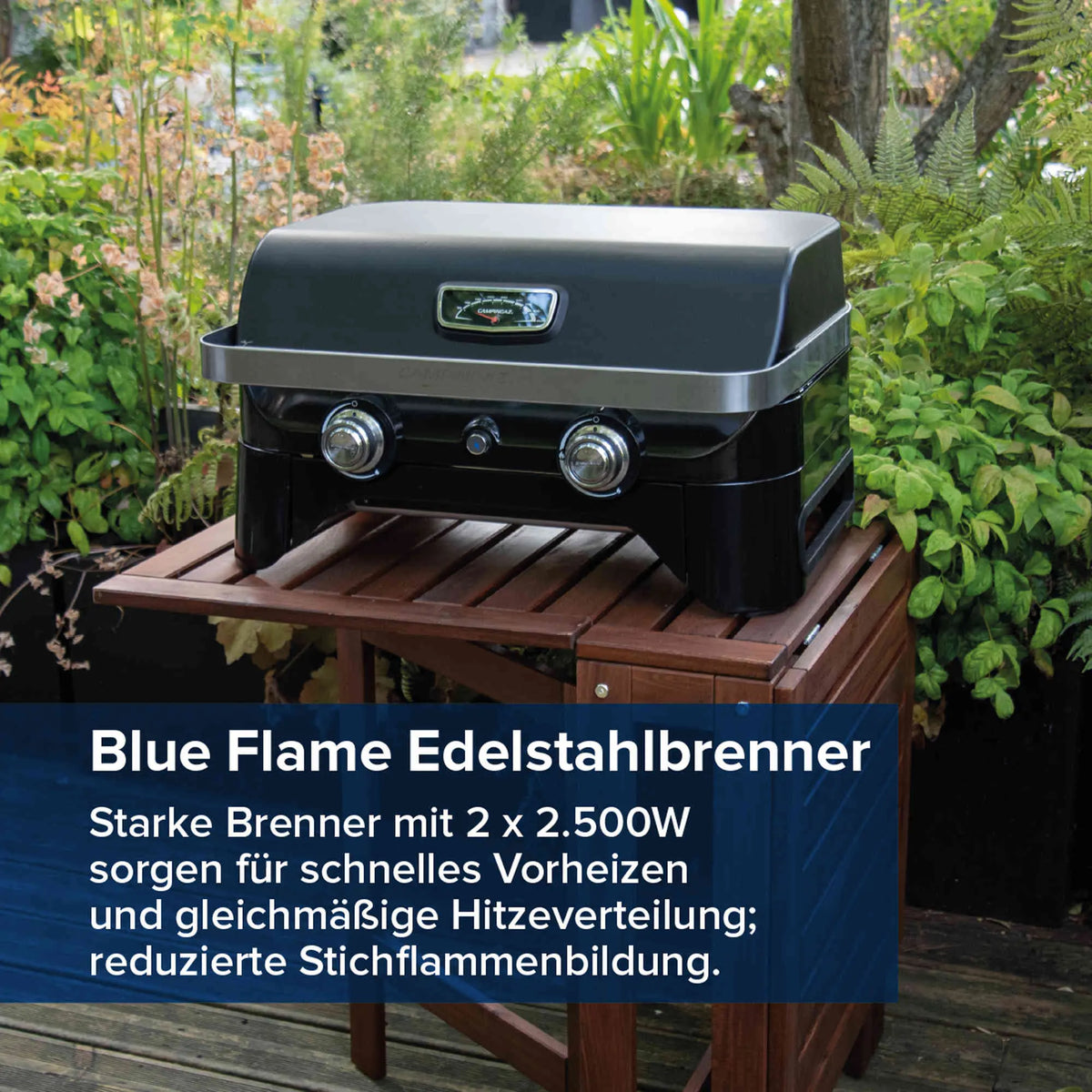 Campingaz Attitude 2100 LX Gas-Tischgrill | 2 x Blue Flame Edelstahlbrenner  Campinggrill Campingaz & Coleman