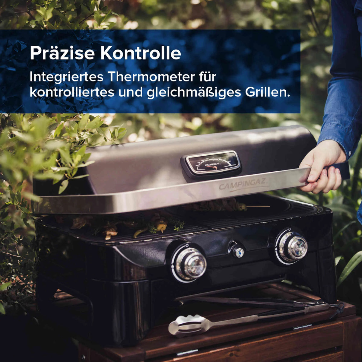 Campingaz Attitude 2100 LX Gas-Tischgrill | 2 x Blue Flame Edelstahlbrenner  Campinggrill Campingaz & Coleman