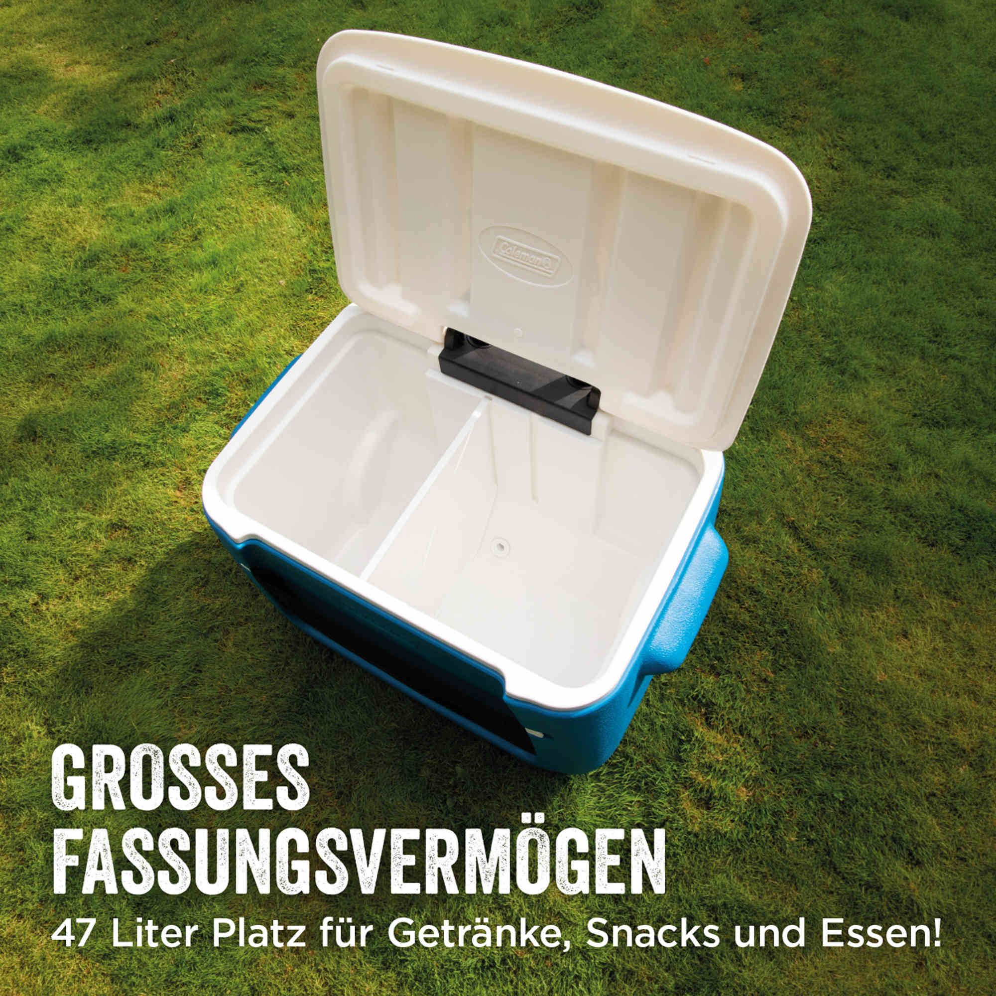 Coleman 50QT Polylite Wheeled | 46 Liter Kühlbox mit Rollen | 3 Tage Kühlung