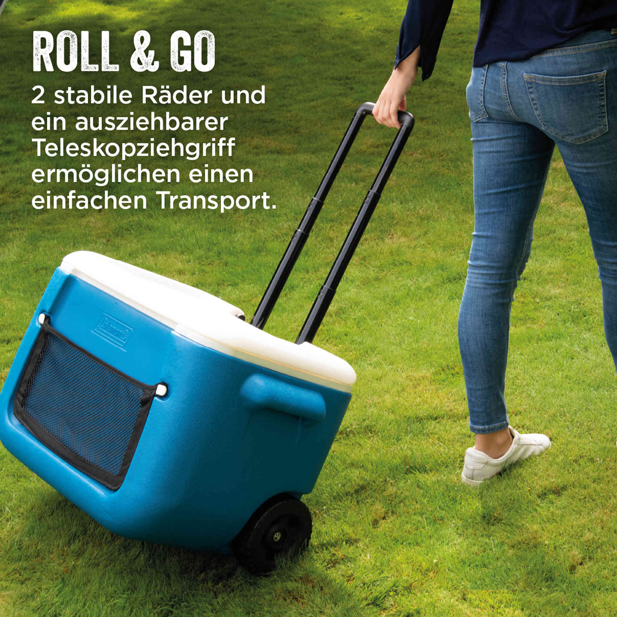 Coleman 50QT Polylite Wheeled | 46 Liter Kühlbox mit Rollen | 3 Tage Kühlung