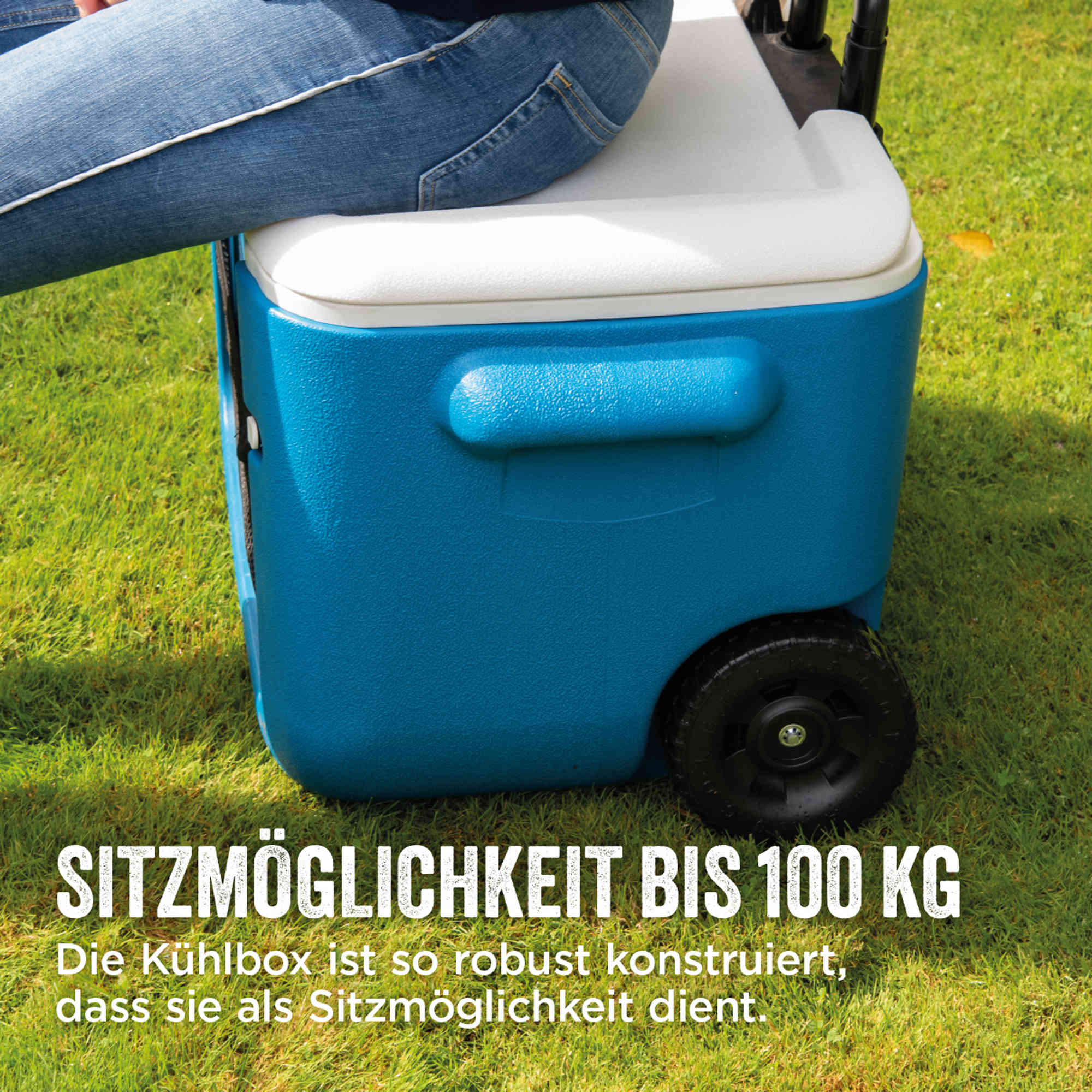 Coleman 50QT Polylite Wheeled | 46 Liter Kühlbox mit Rollen | 3 Tage Kühlung