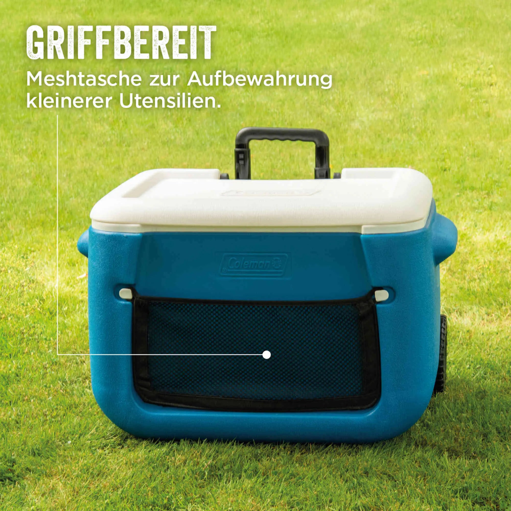 Coleman 50QT Polylite Wheeled | 46 Liter Kühlbox mit Rollen | 3 Tage Kühlung