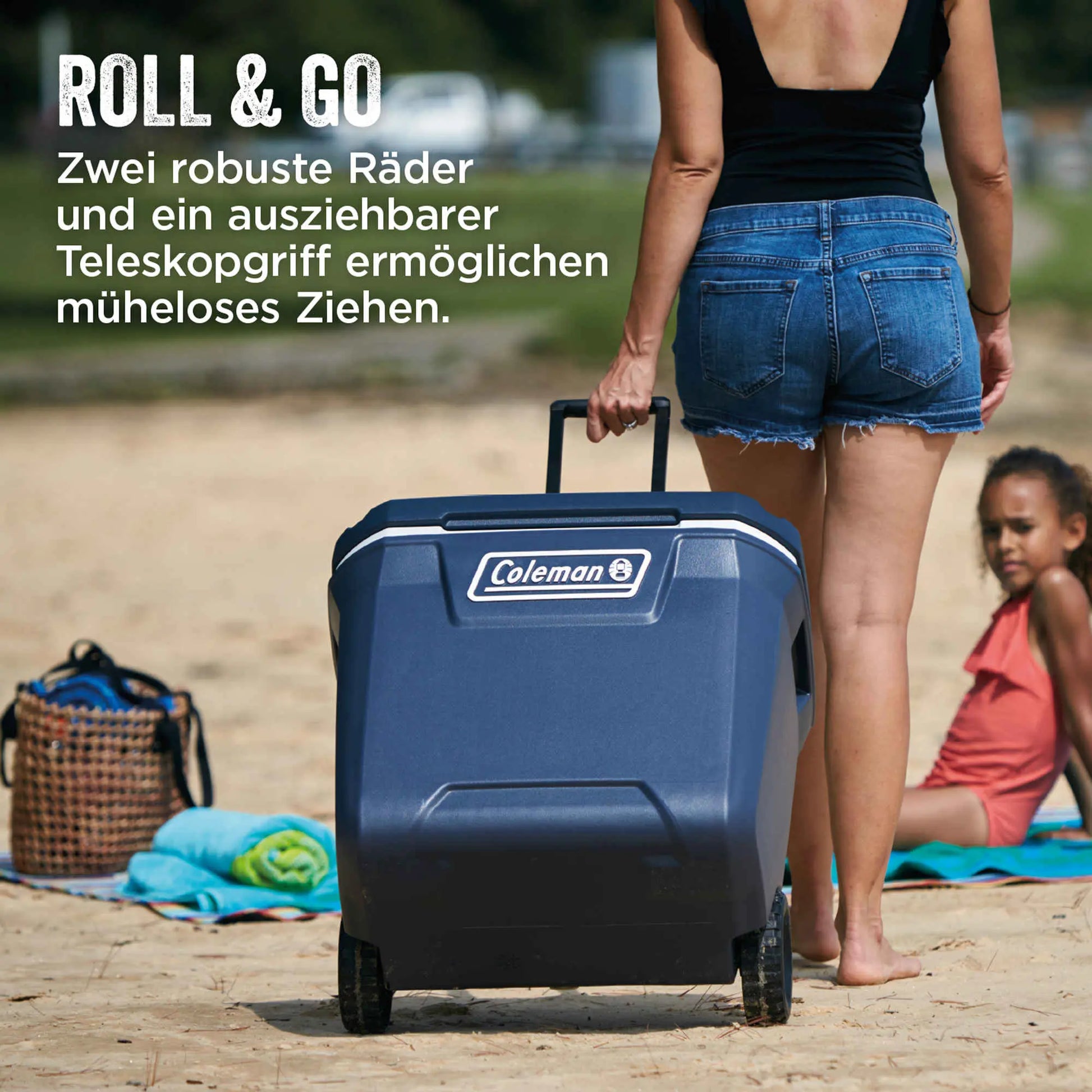 Coleman 50QT Xtreme Wheeled | 47 Liter Kühlbox mit Rollen | bis zu 4 Tage Kühlung  Kühlbox Campingaz & Coleman