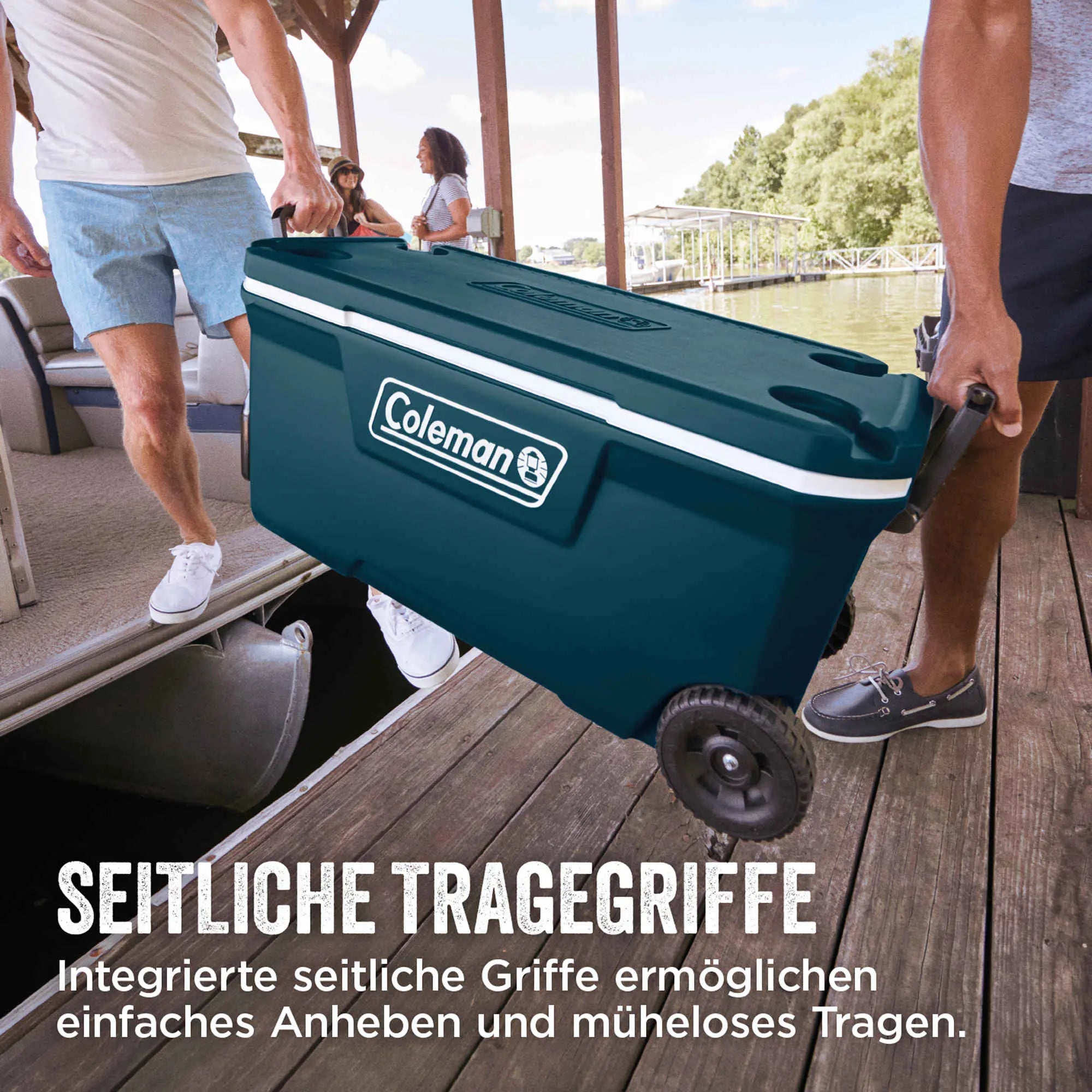 Coleman 100QT Xtreme Wheeled | 94 Liter Kühlbox mit Rollen | 5 Tage Kühlung  Kühlbox Campingaz & Coleman