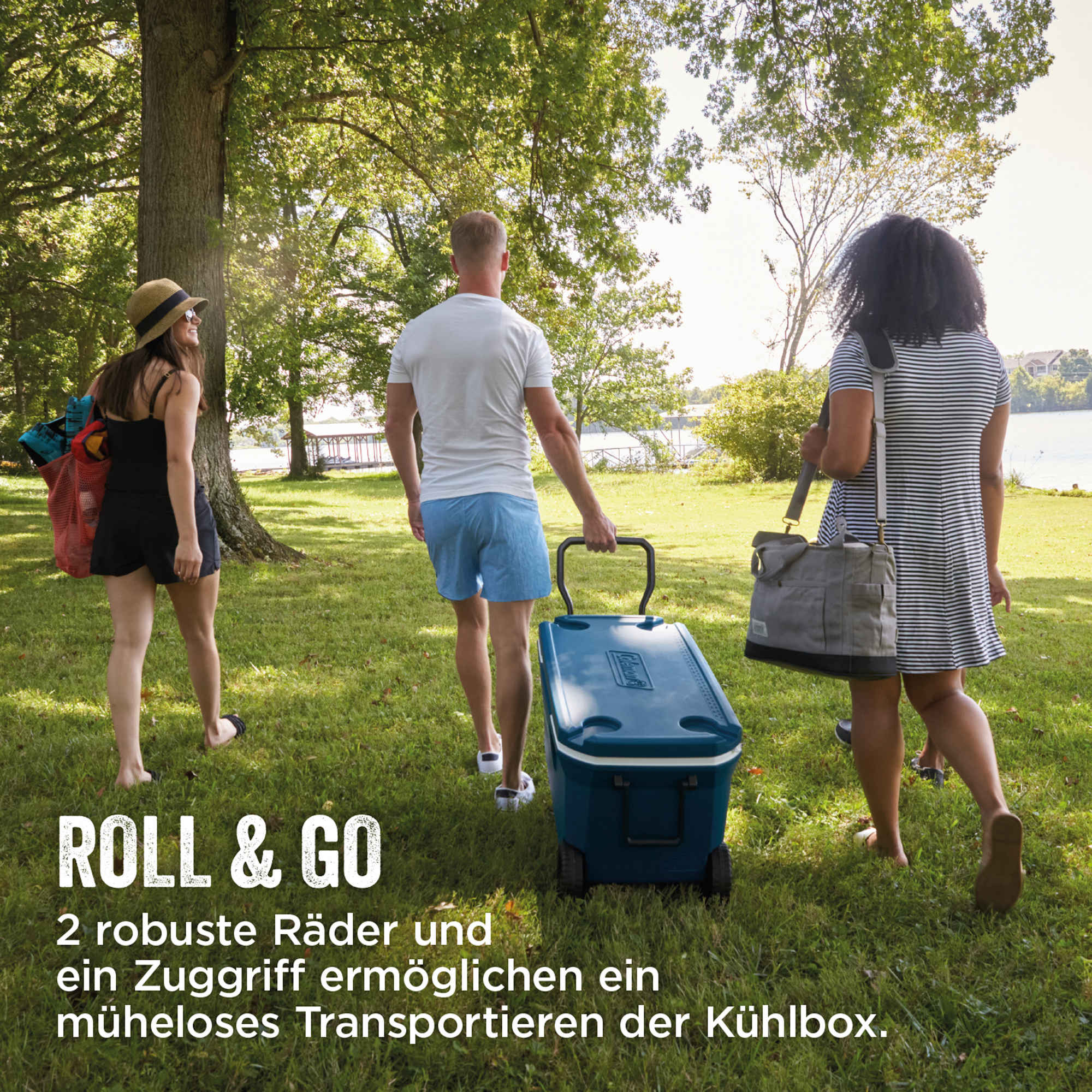 Coleman 100QT Xtreme Wheeled | 94 Liter Kühlbox mit Rollen | 5 Tage Kühlung  Kühlbox Campingaz & Coleman