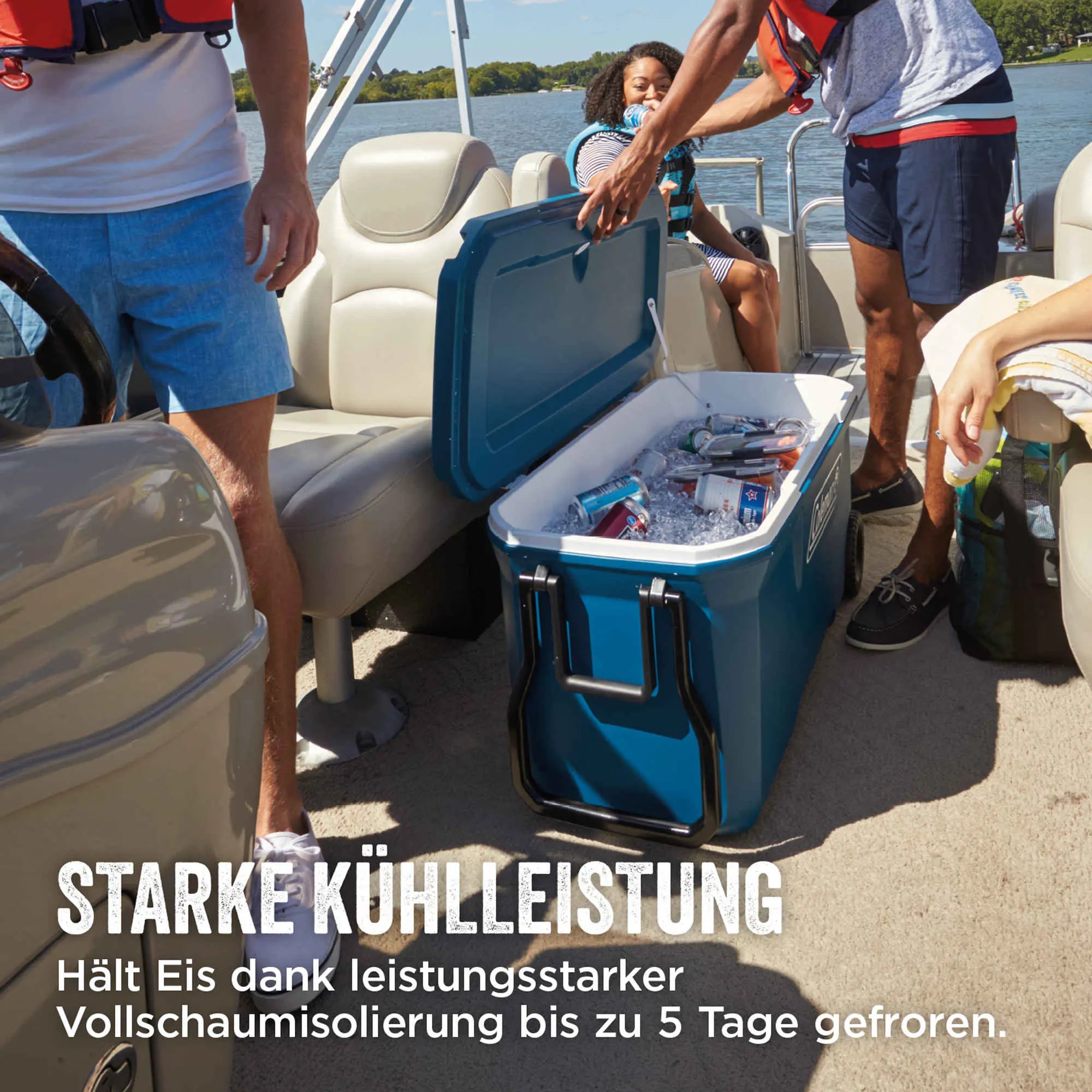 Coleman 100QT Xtreme Wheeled | 94 Liter Kühlbox mit Rollen | 5 Tage Kühlung  Kühlbox Campingaz & Coleman
