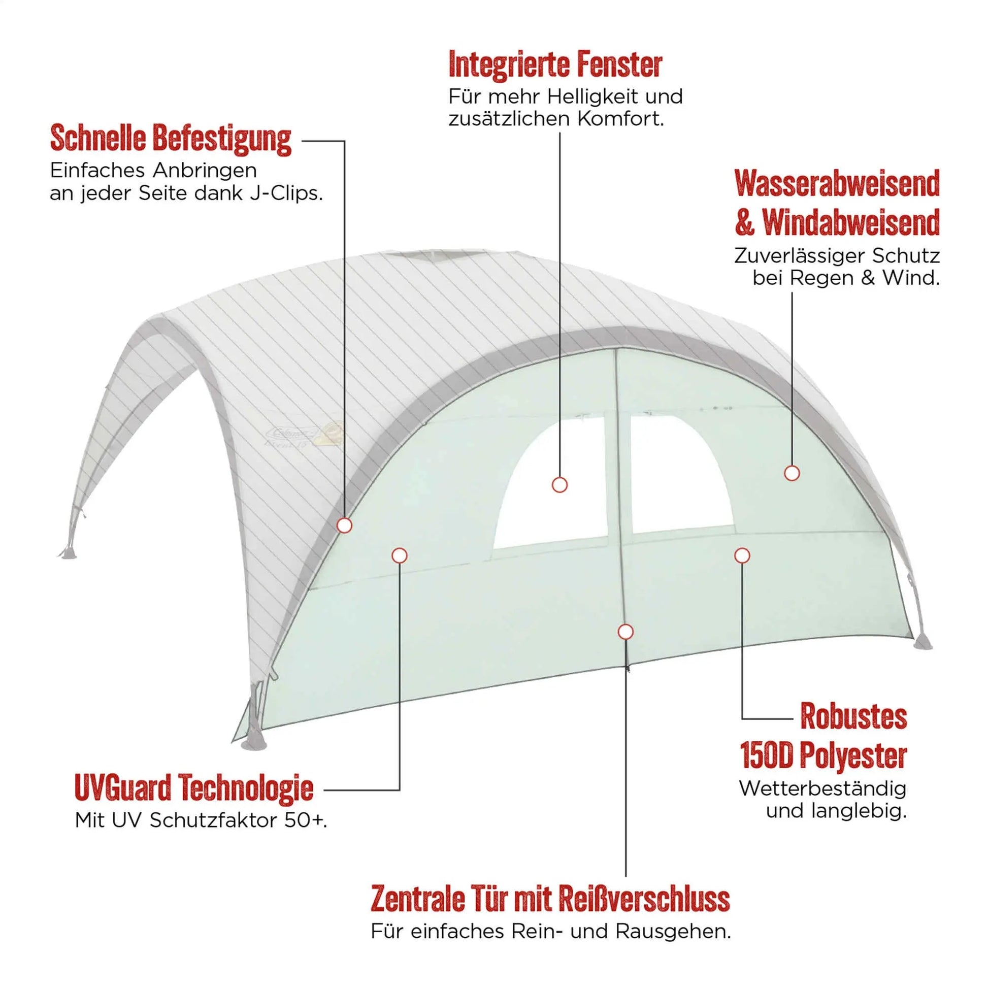 Coleman Seitenwand mit Tür für Event Shelter Pro L  Pavillon-Zubehör Campingaz & Coleman