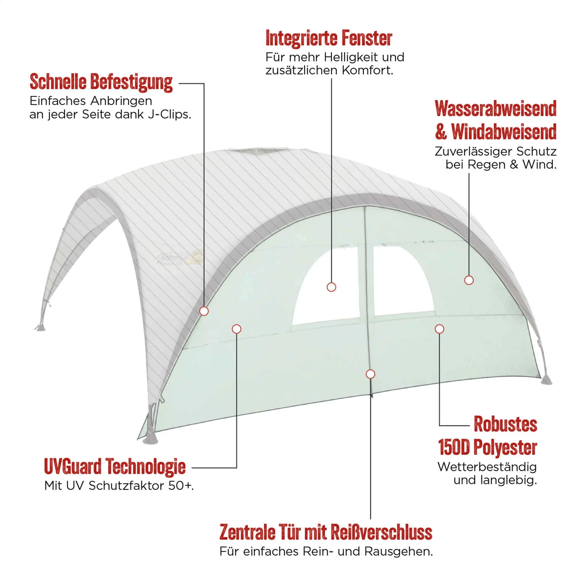 Coleman Seitenwand mit Tür für Event Shelter Pro M  Pavillon-Zubehör Campingaz & Coleman