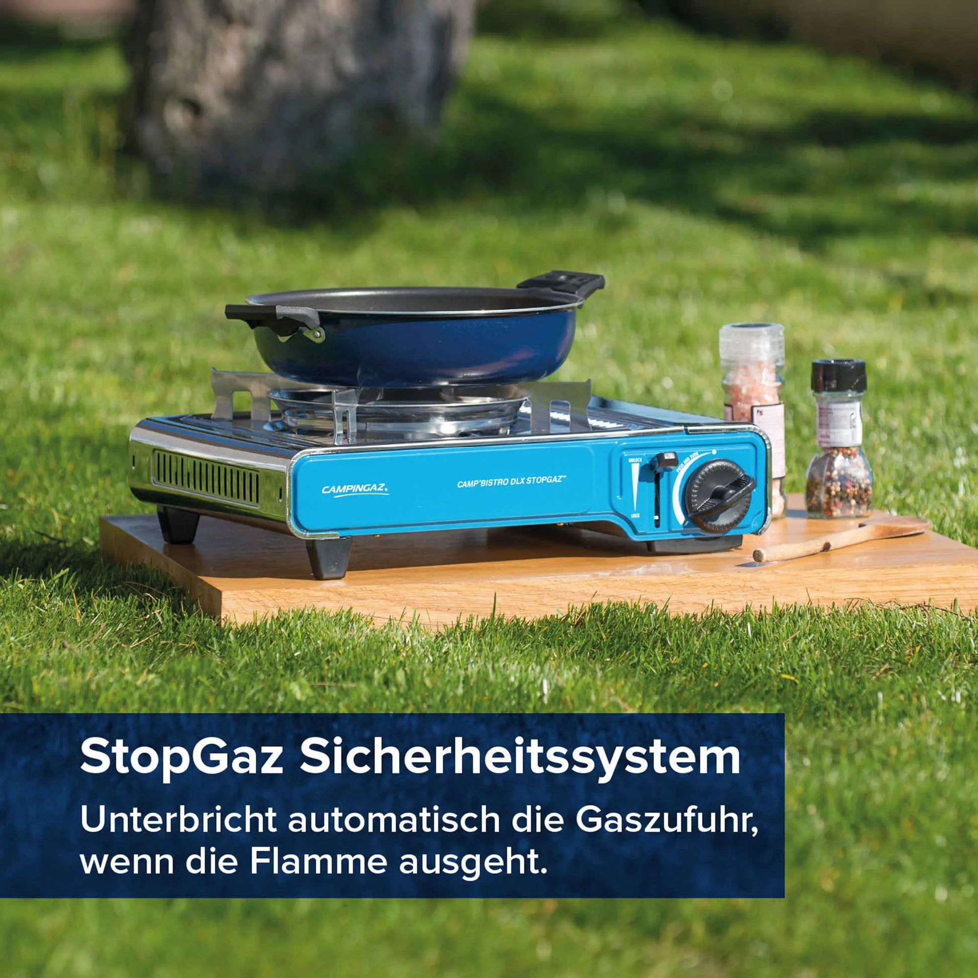 Campingaz Gaskocher Camp'Bistro DLX mit Stopgaz | 1 Brenner  Gaskocher Campingaz & Coleman