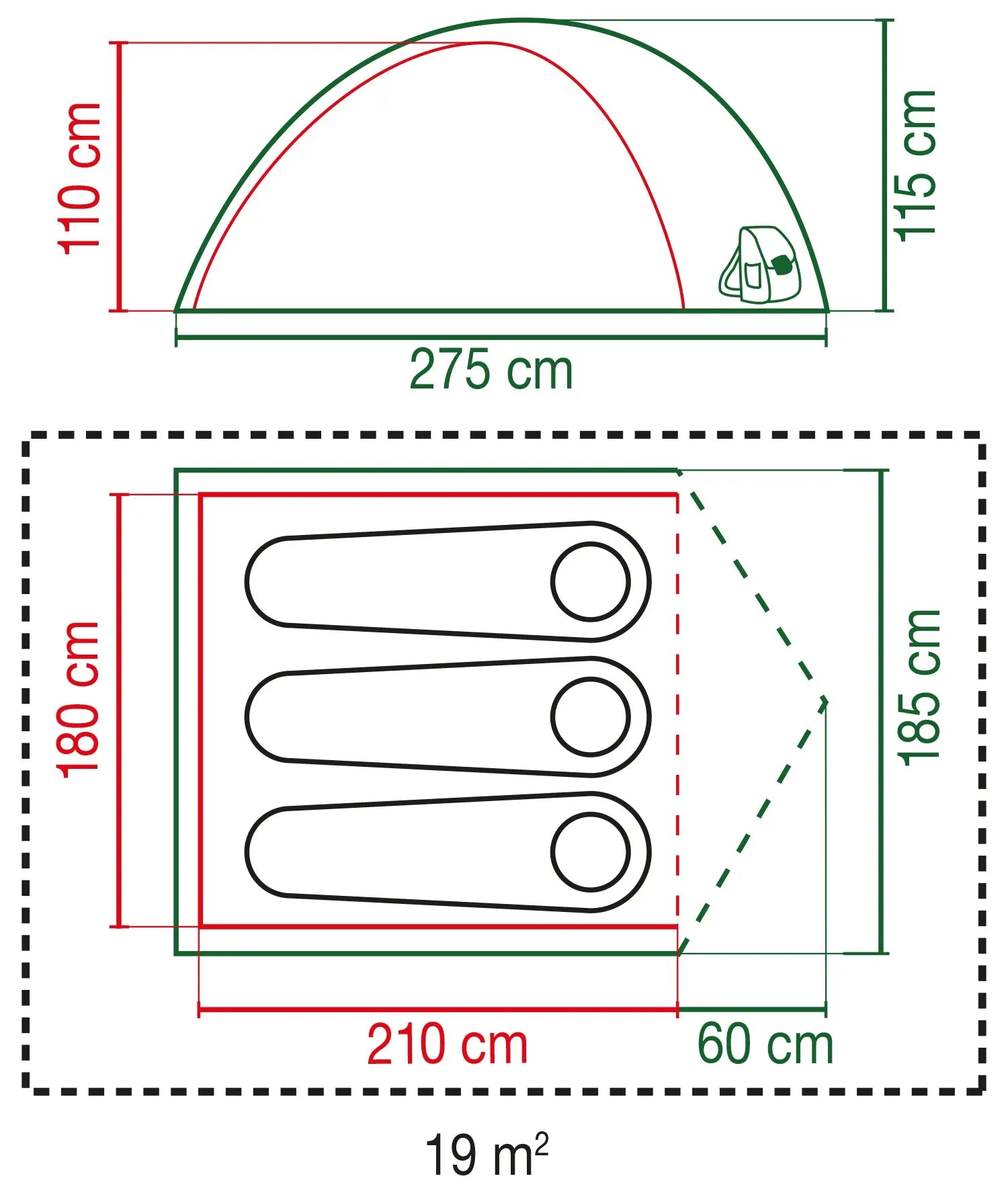 Darwin 3 | lightweight and compact 3-person dome tent | campingaz