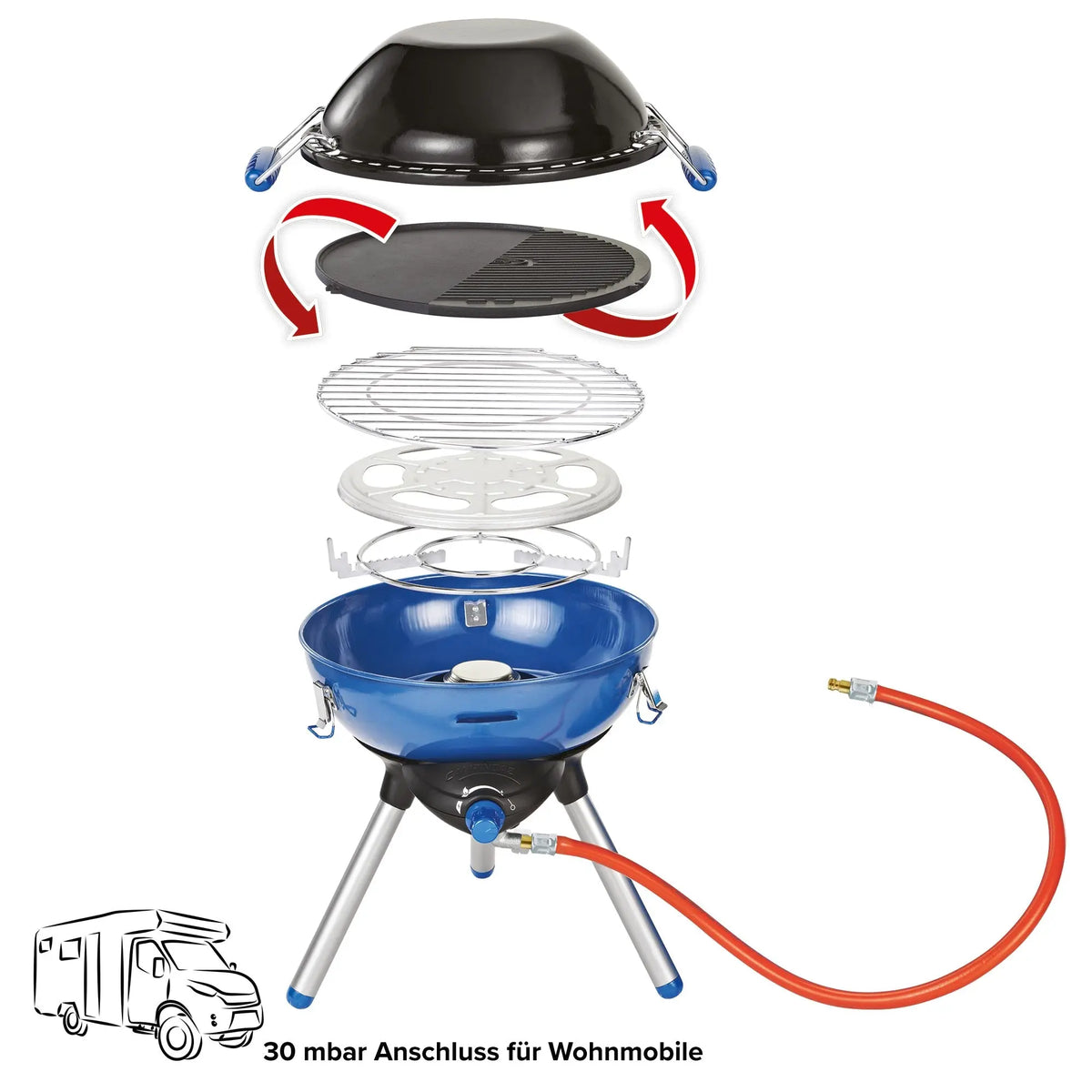 Campingaz Party Grill 400 Caravan Campinggrill | 30 mbar | für Wohnmobile  Campinggrill Campingaz & Coleman