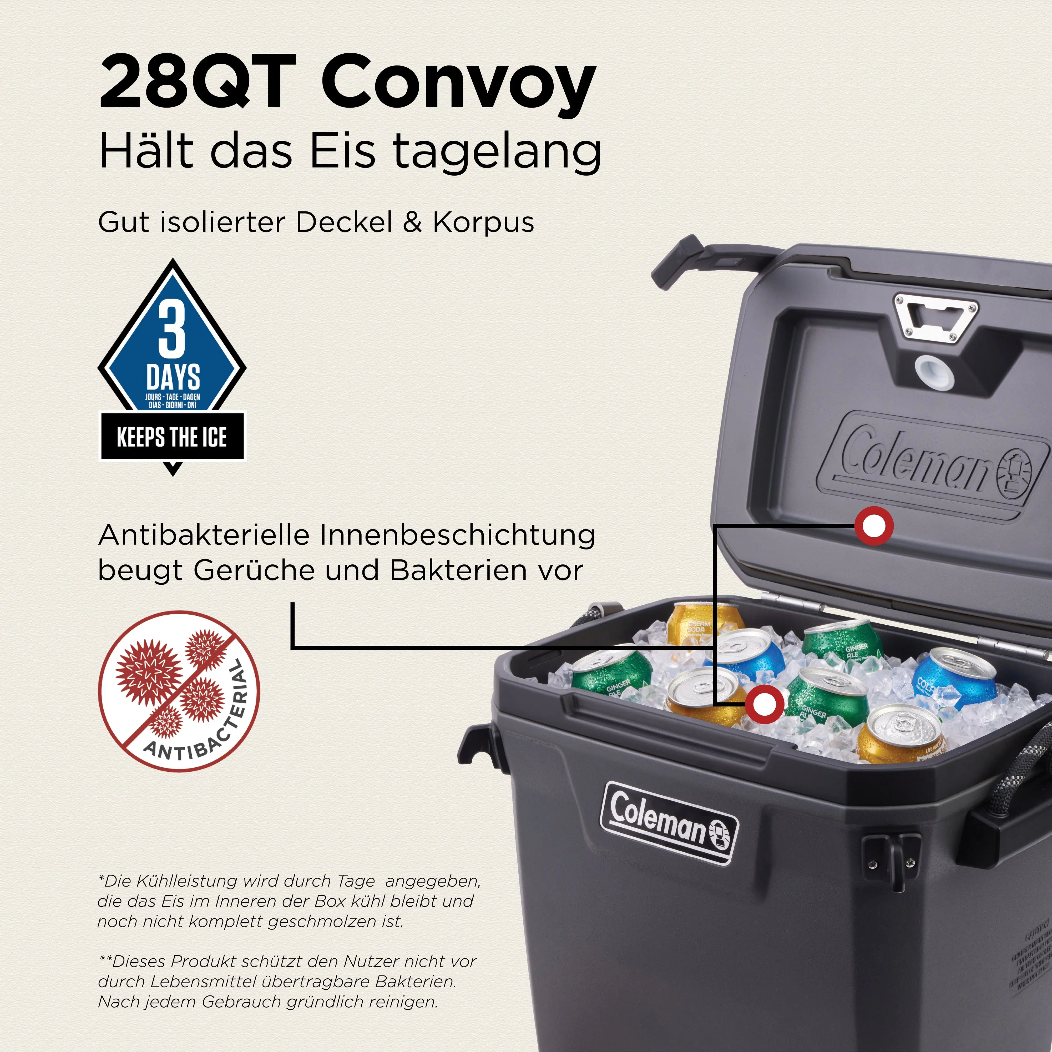 Coleman Convoy 28 QT Cooler | Extremely robust passive cooler