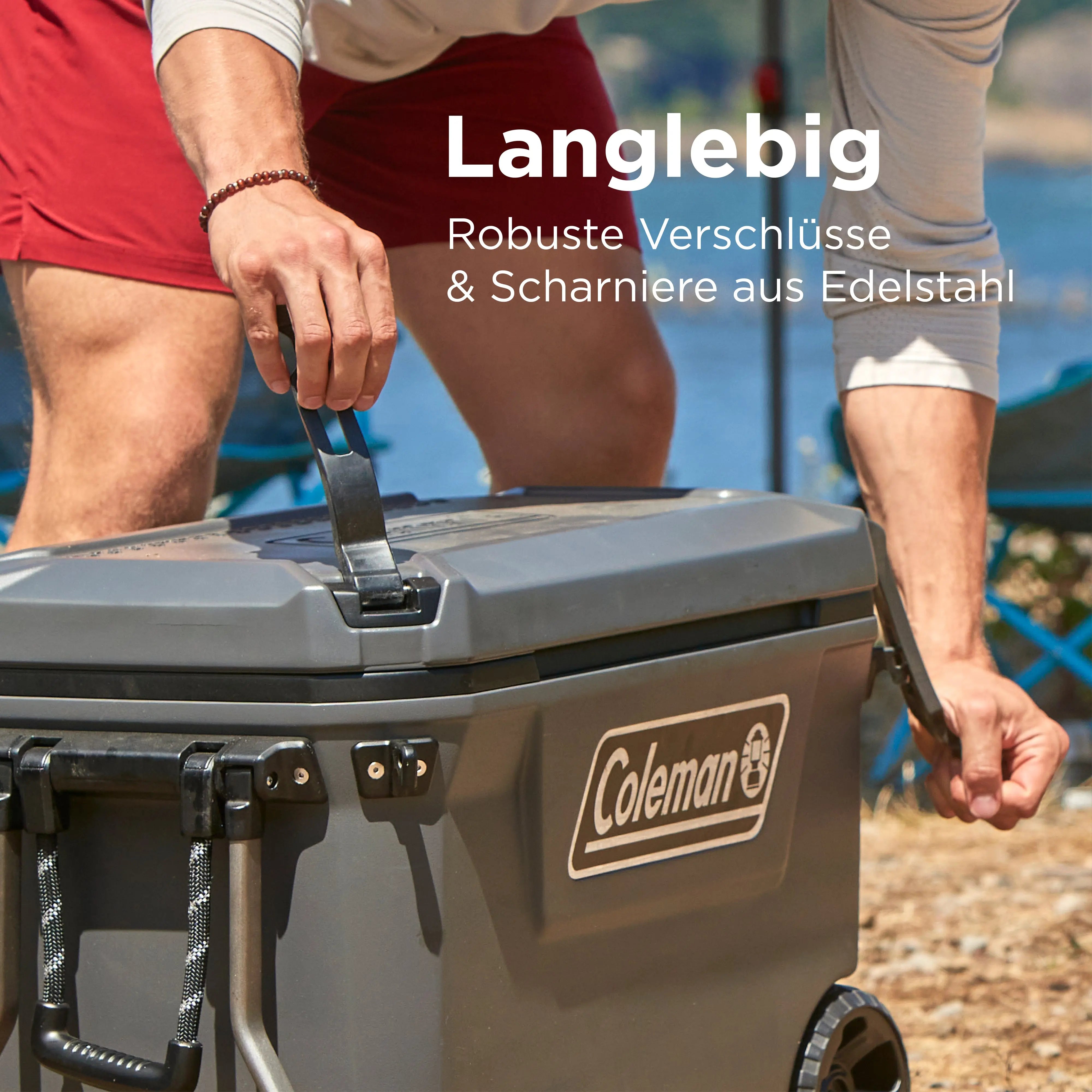 Coleman Convoy 65 QT Wheeled Cooler | 66 Liters | 5 Day Cooling