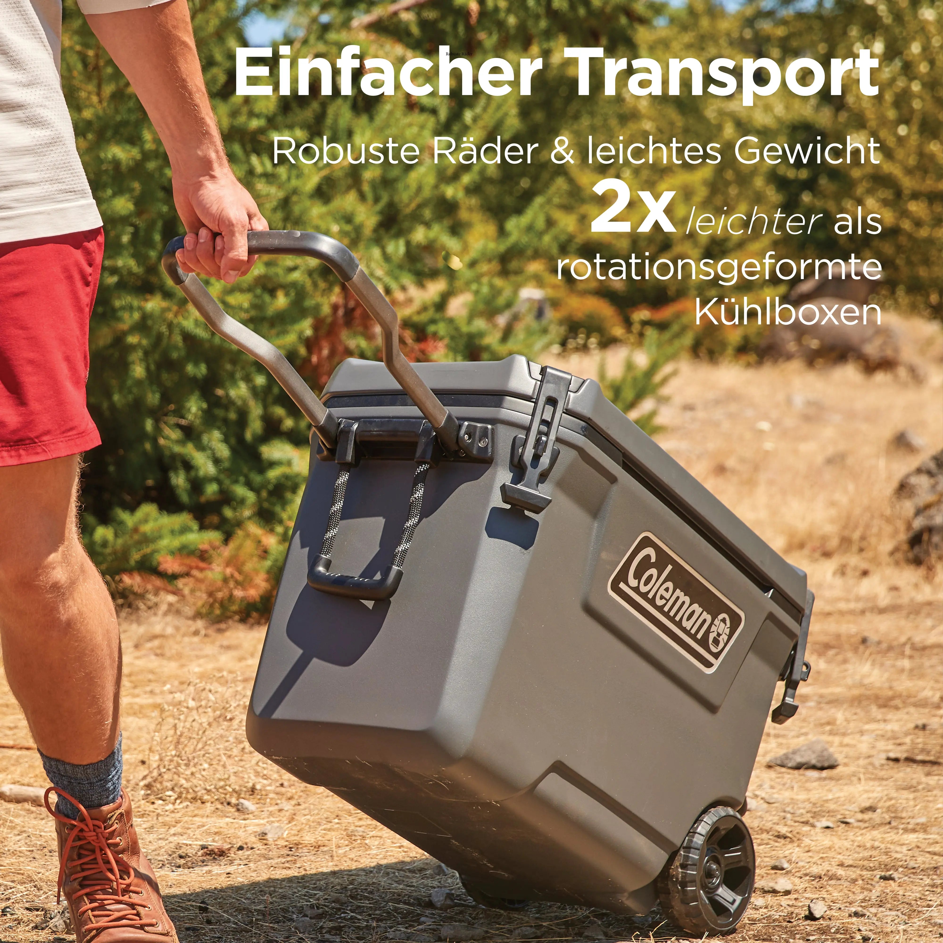 Coleman Convoy 65 QT Cooler with Wheels | 66L, 5-Day Cooling