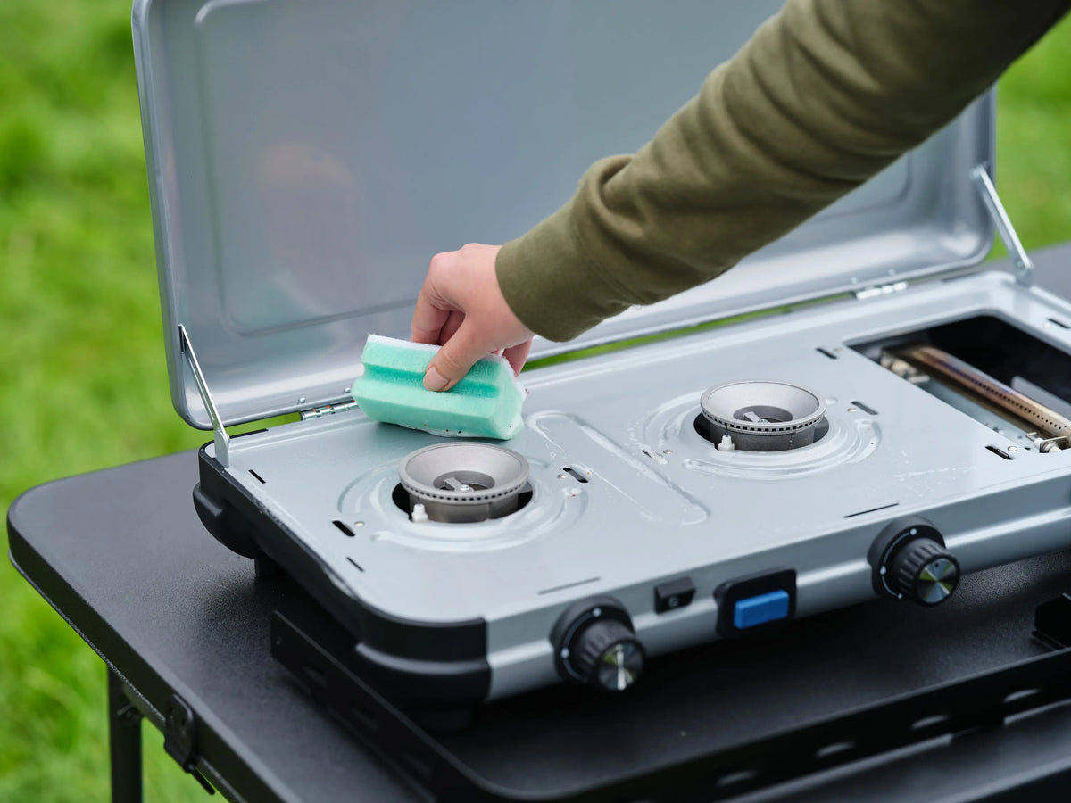 camping gas Kitchen 2 MULTI COOK | 3-burner camping stove Farbe:PALE GREEN Trekking-Fahrrad gebraucht kaufen & Get ready to go Category:Trekkingrad_Aluminium  verstellbar