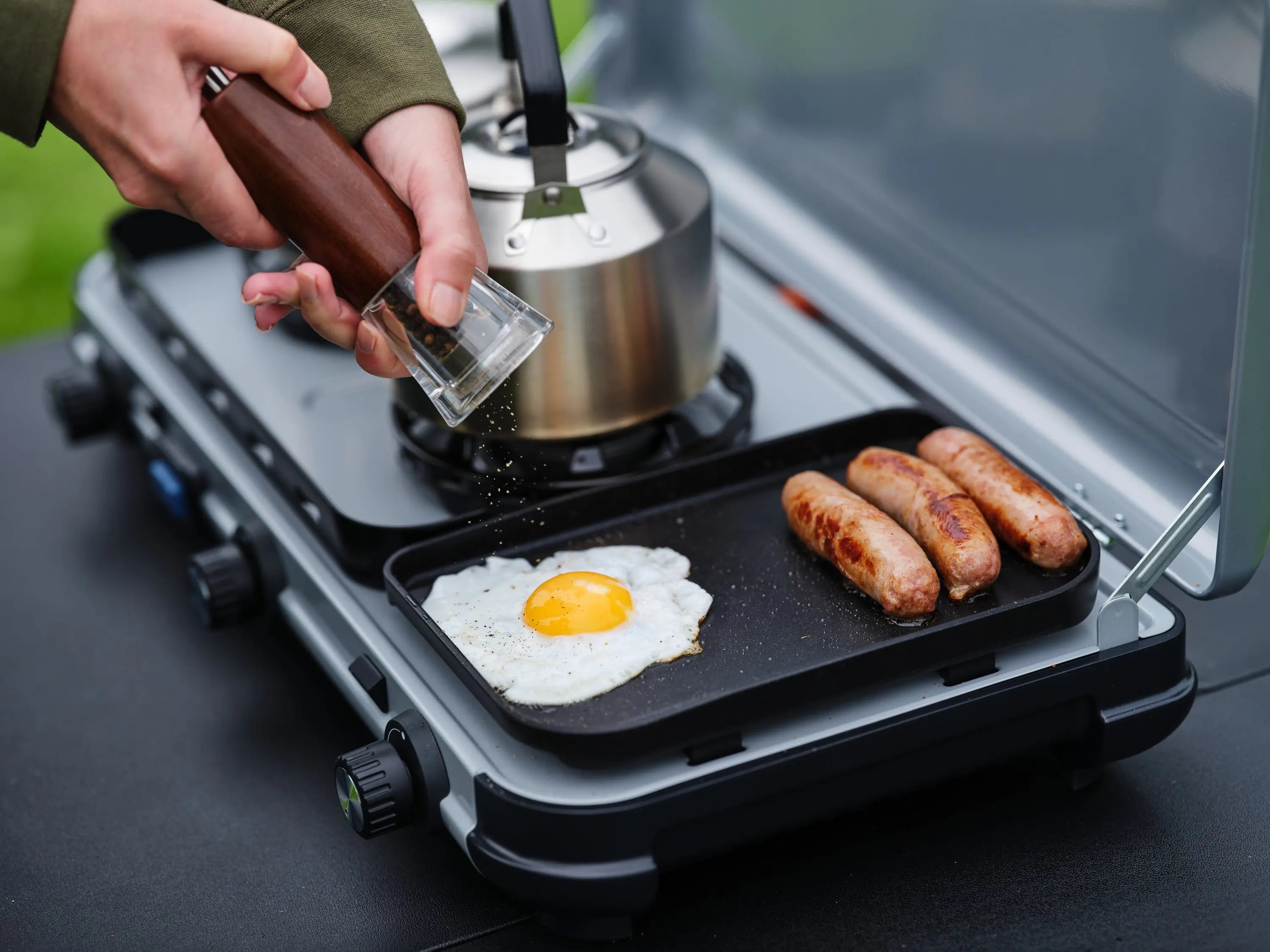 Camping Kitchen 2 MULTI COOK | 3-burner camping stove | Gas stove