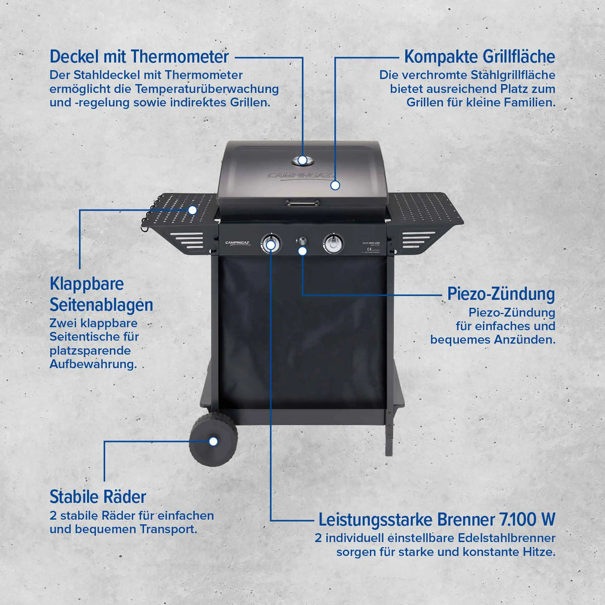 aufbewahrung gasgrill Xpert 200 LXD Farbe:Purple LakenStk - Zusammenklappbare Aufbewahrung Hardtail