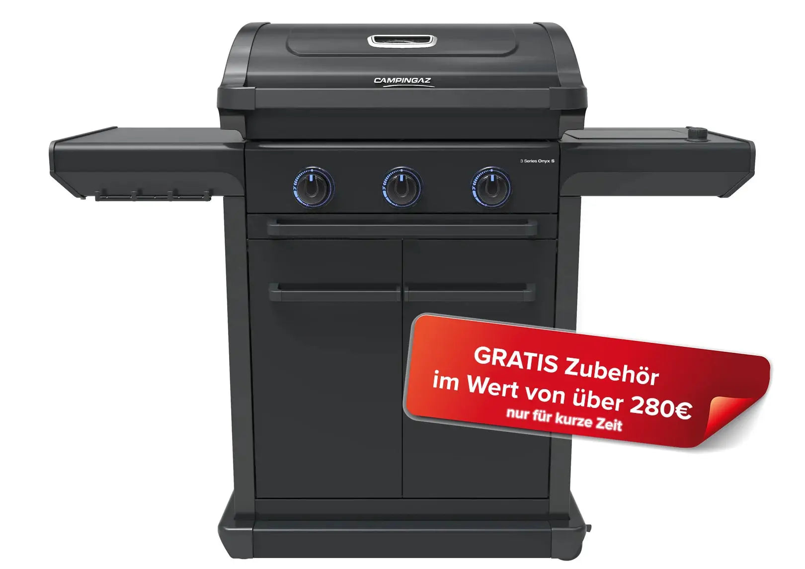 Campingaz 3 Series Onyx S Gasgrill | 3 Blue Flame Edelstahlbrenner | Seitenkocher  Gasgrill Campingaz & Coleman