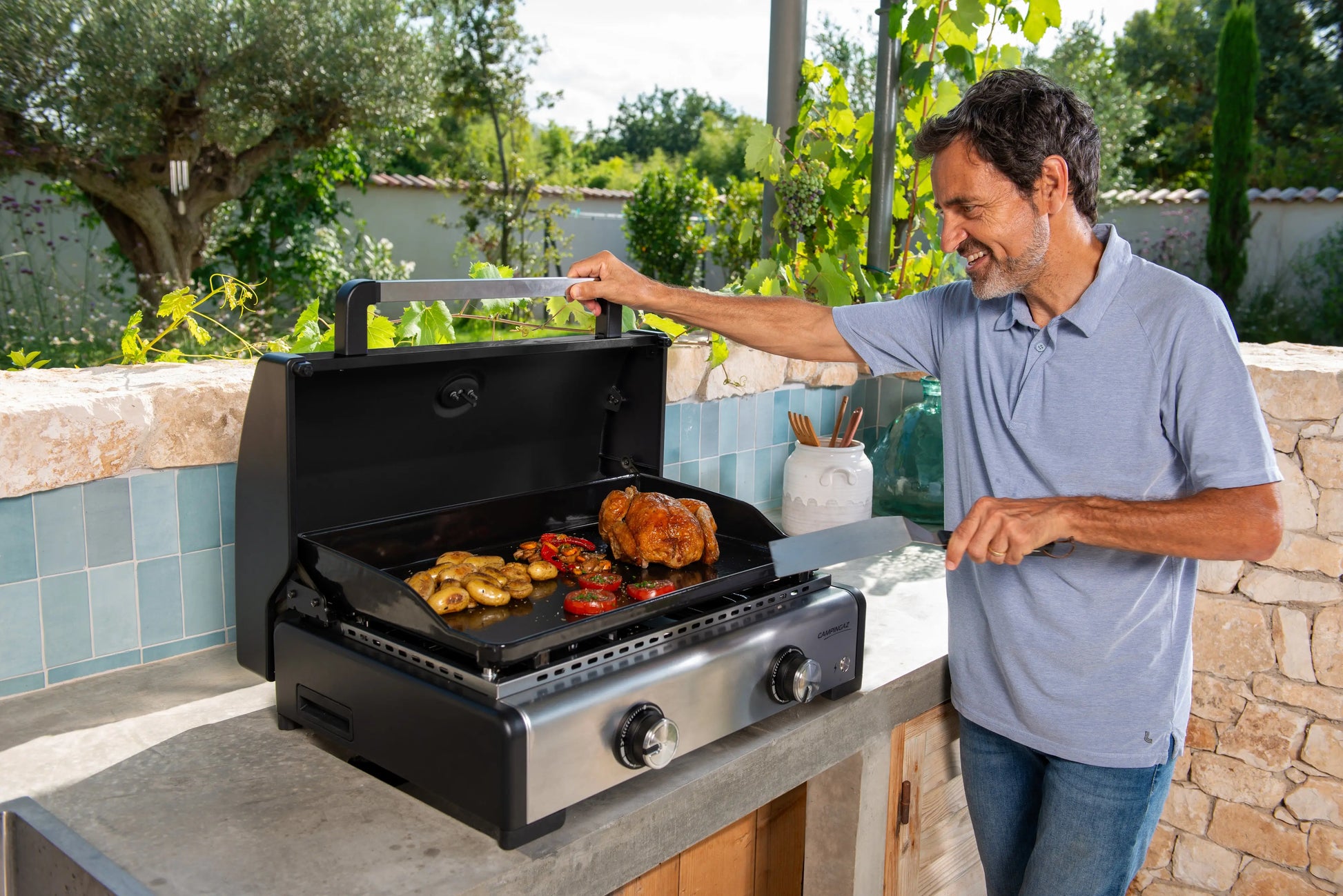 Premium Plancha-Spatel Edelstahl Campingaz
