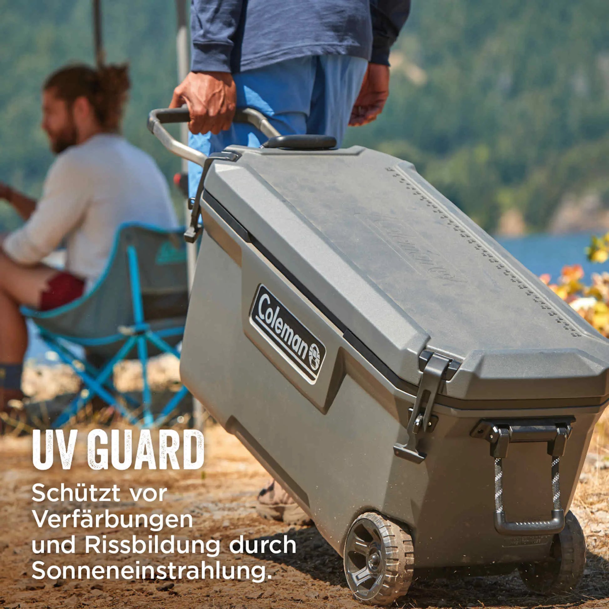 Coleman Convoy 100QT Wheeled | 97 Liter Kühlbox mit Rollen | 5 Tage Kühlung  Kühlbox Campingaz & Coleman