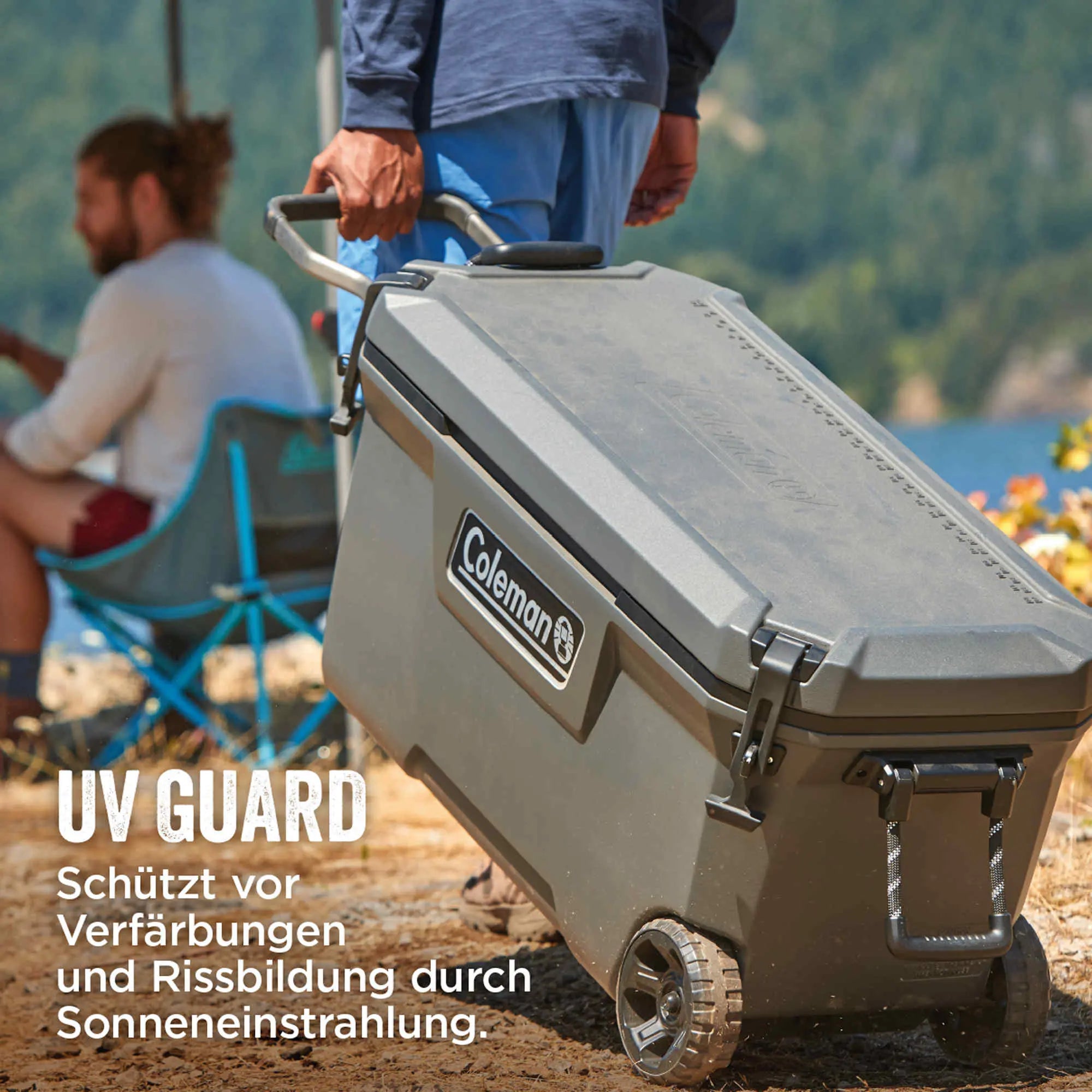 Coleman Convoy 100QT Wheeled | 97 Liter Kühlbox mit Rollen | 5 Tage Kühlung  Kühlbox Campingaz & Coleman