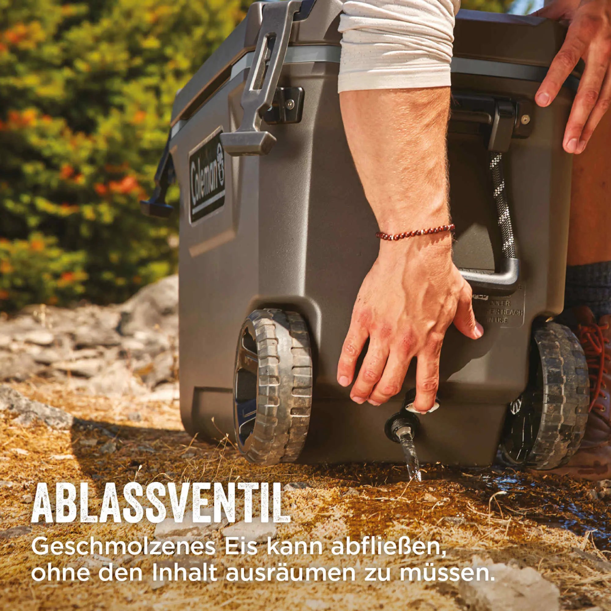 Coleman Convoy 100QT Wheeled | 97 Liter Kühlbox mit Rollen | 5 Tage Kühlung  Kühlbox Campingaz & Coleman