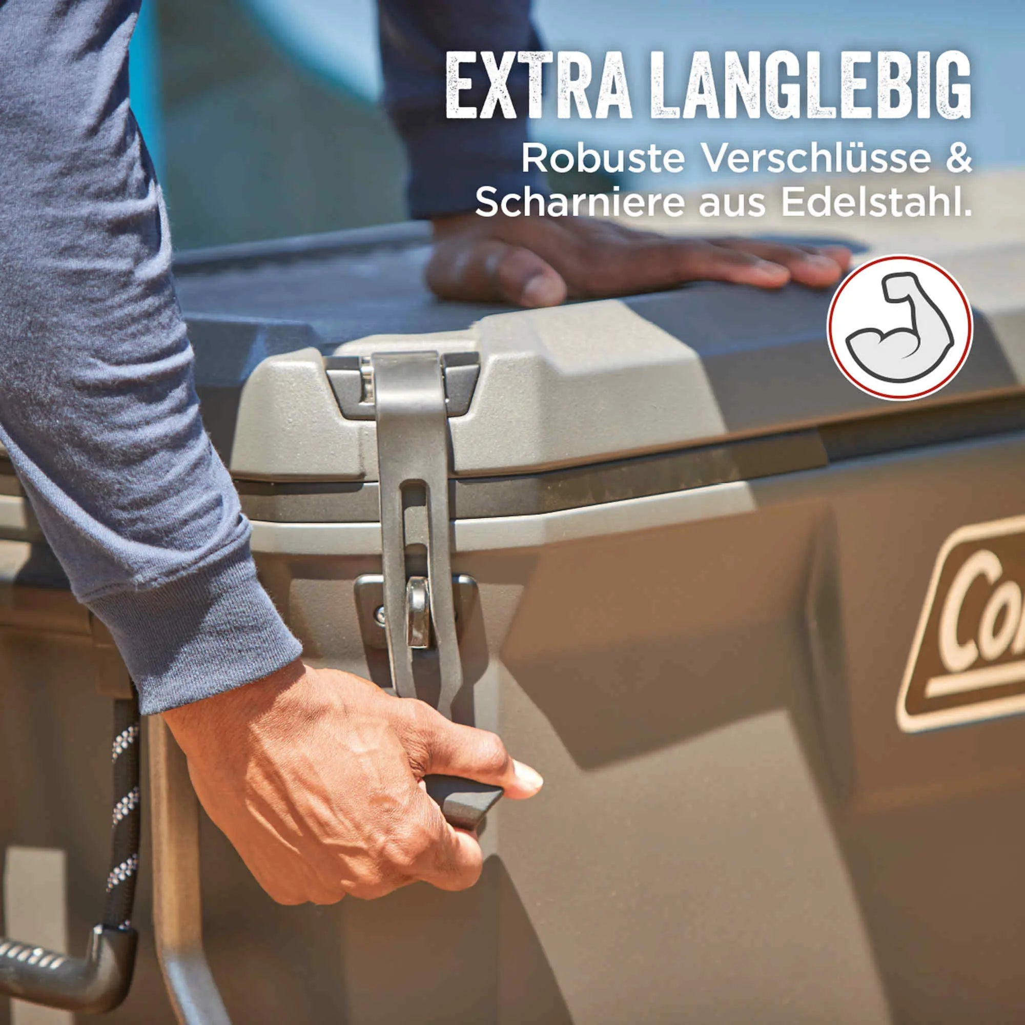 Coleman Convoy 100QT Wheeled | 97 Liter Kühlbox mit Rollen | 5 Tage Kühlung  Kühlbox Campingaz & Coleman