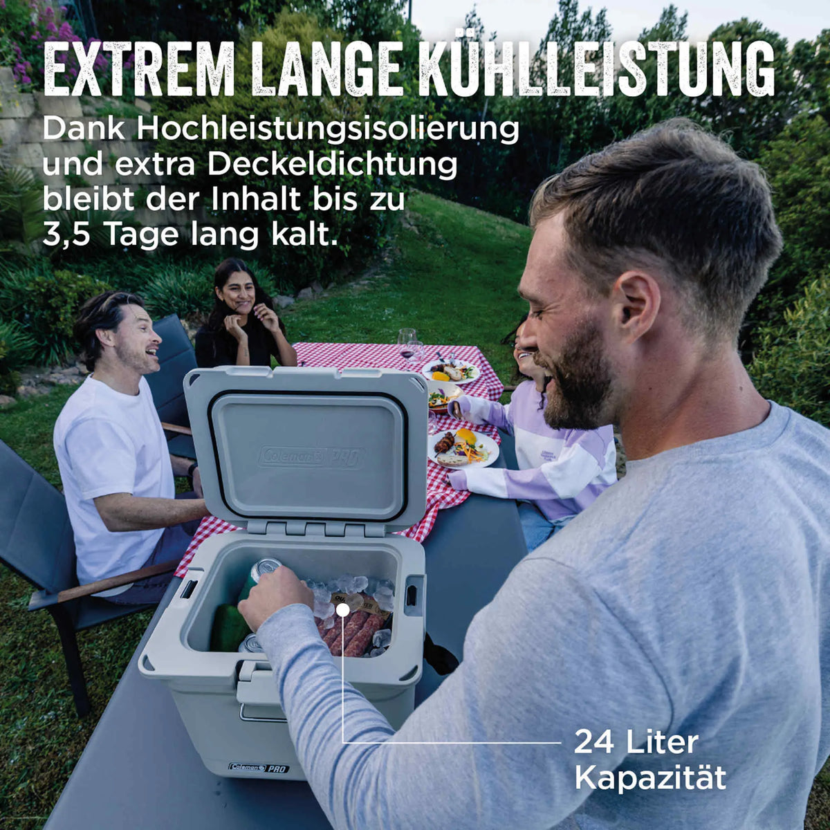 Coleman PRO 25QT | 24 Liter Kühlbox | bis zu 3.5 Tage Kühlung  Kühlbox Campingaz & Coleman