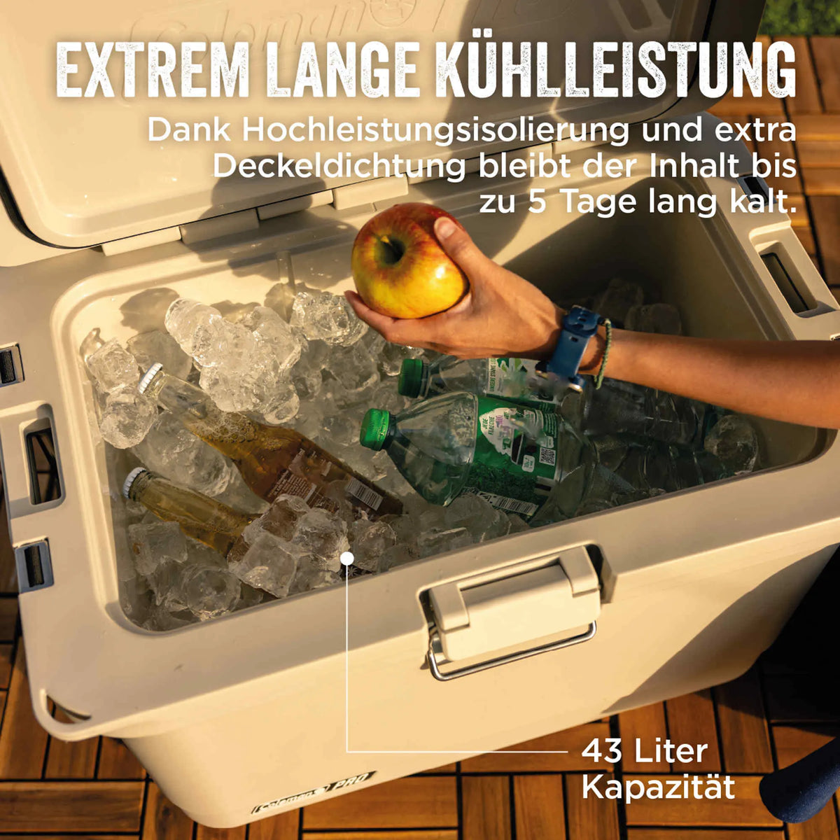 Coleman PRO 45QT | 43 Liter Kühlbox | bis zu 4 Tage Kühlung  Kühlbox Campingaz & Coleman