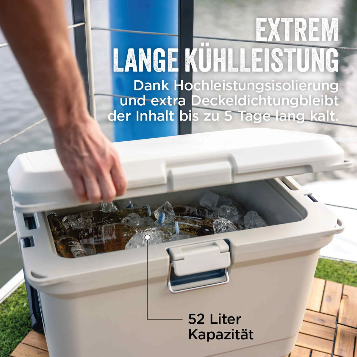 Coleman PRO 55QT Wheeled | 52 Liter Kühlbox mit Rollen | 5 Tage Kühlung  Kühlbox Campingaz & Coleman