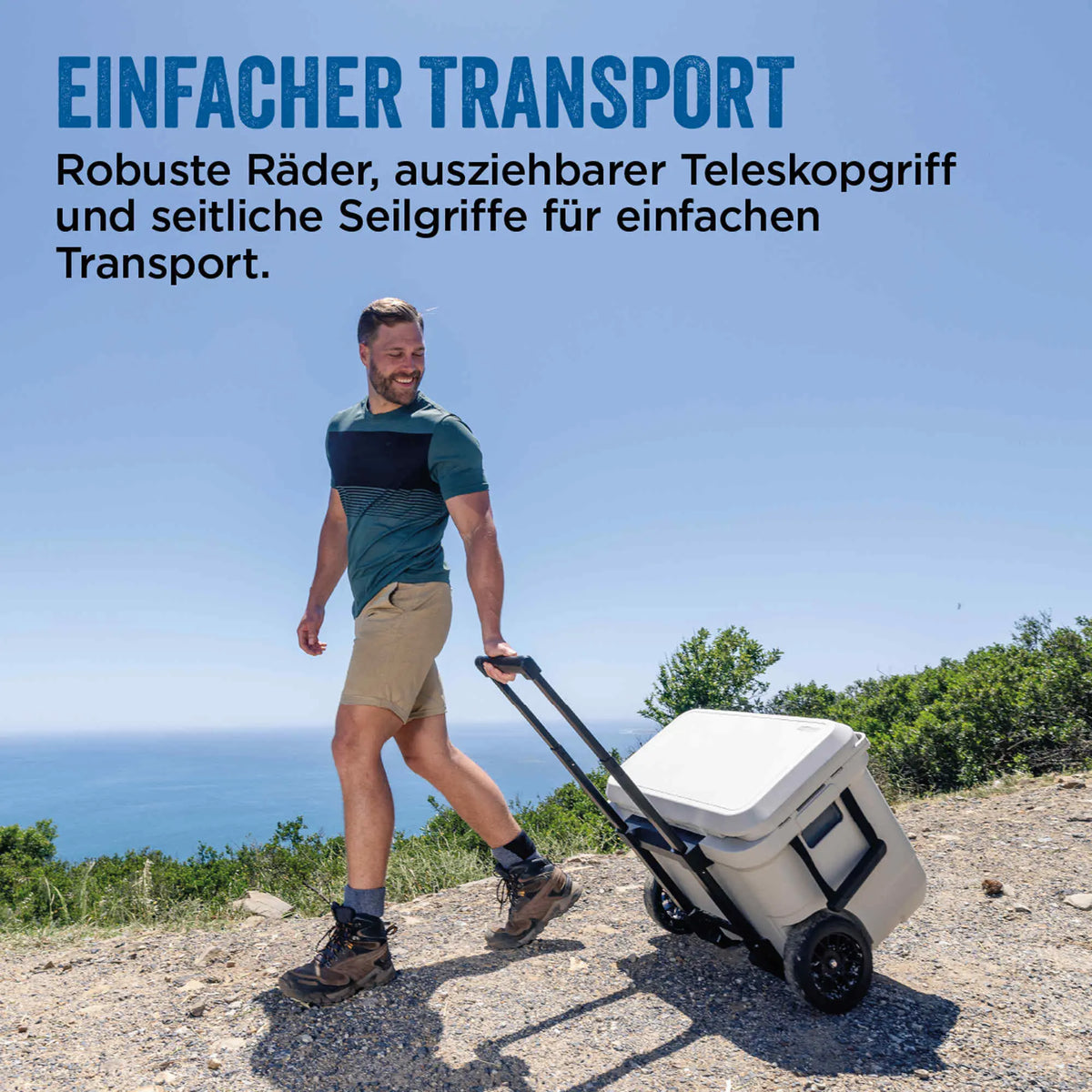 Coleman PRO 55QT Wheeled | 52 Liter Kühlbox mit Rollen | 5 Tage Kühlung  Kühlbox Campingaz & Coleman