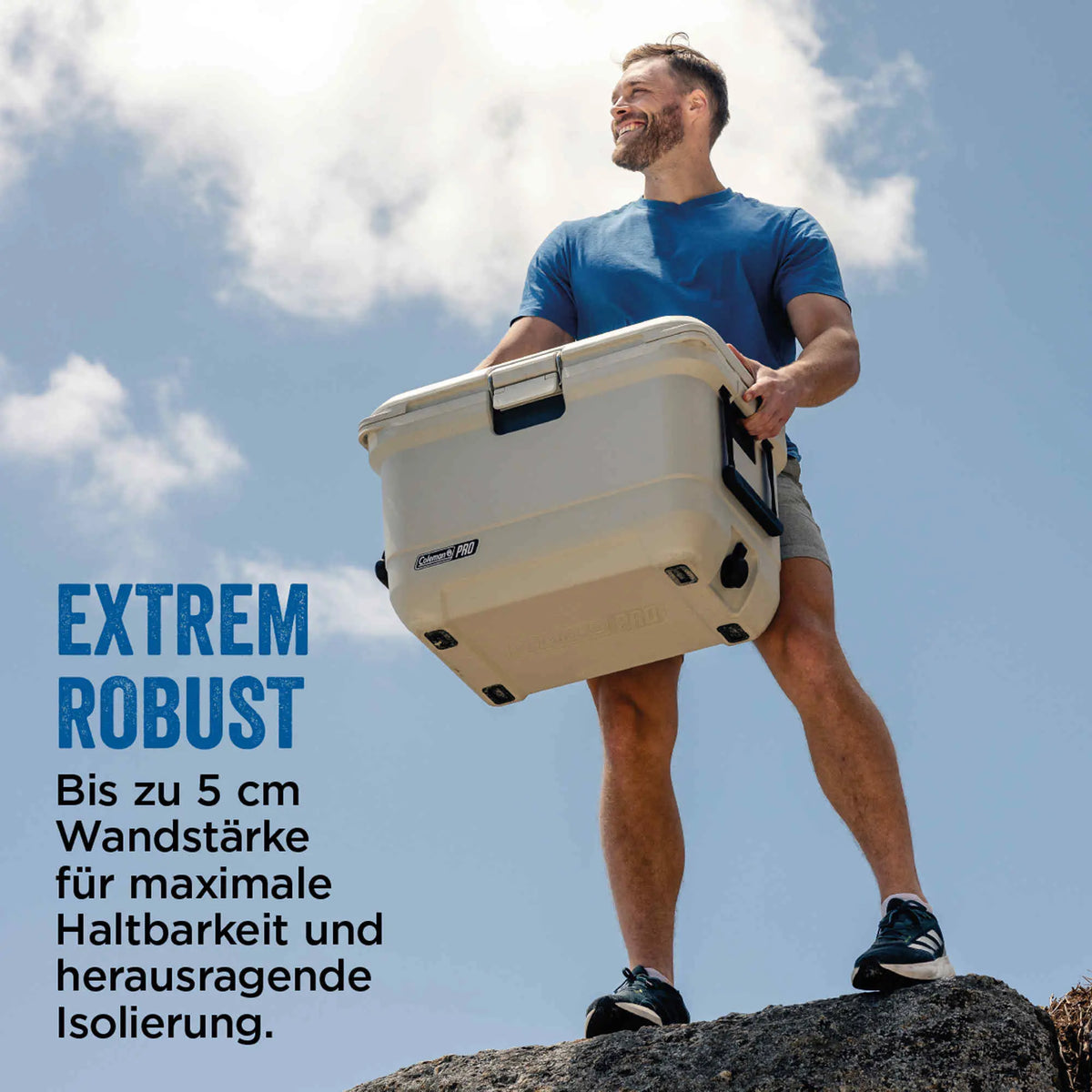 Coleman PRO 55QT Wheeled | 52 Liter Kühlbox mit Rollen | 5 Tage Kühlung  Kühlbox Campingaz & Coleman