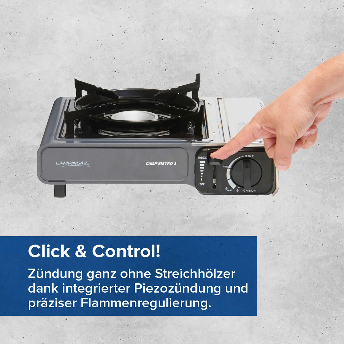 Campingaz Gaskocher Camp'Bistro 3 mit Grillplatte | 1 Brenner  Gaskocher Campingaz & Coleman