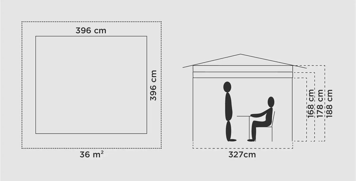 Coleman FastPitch OnePush Shelter Pavillon L | 4 x 4 m  Pavillon Campingaz & Coleman