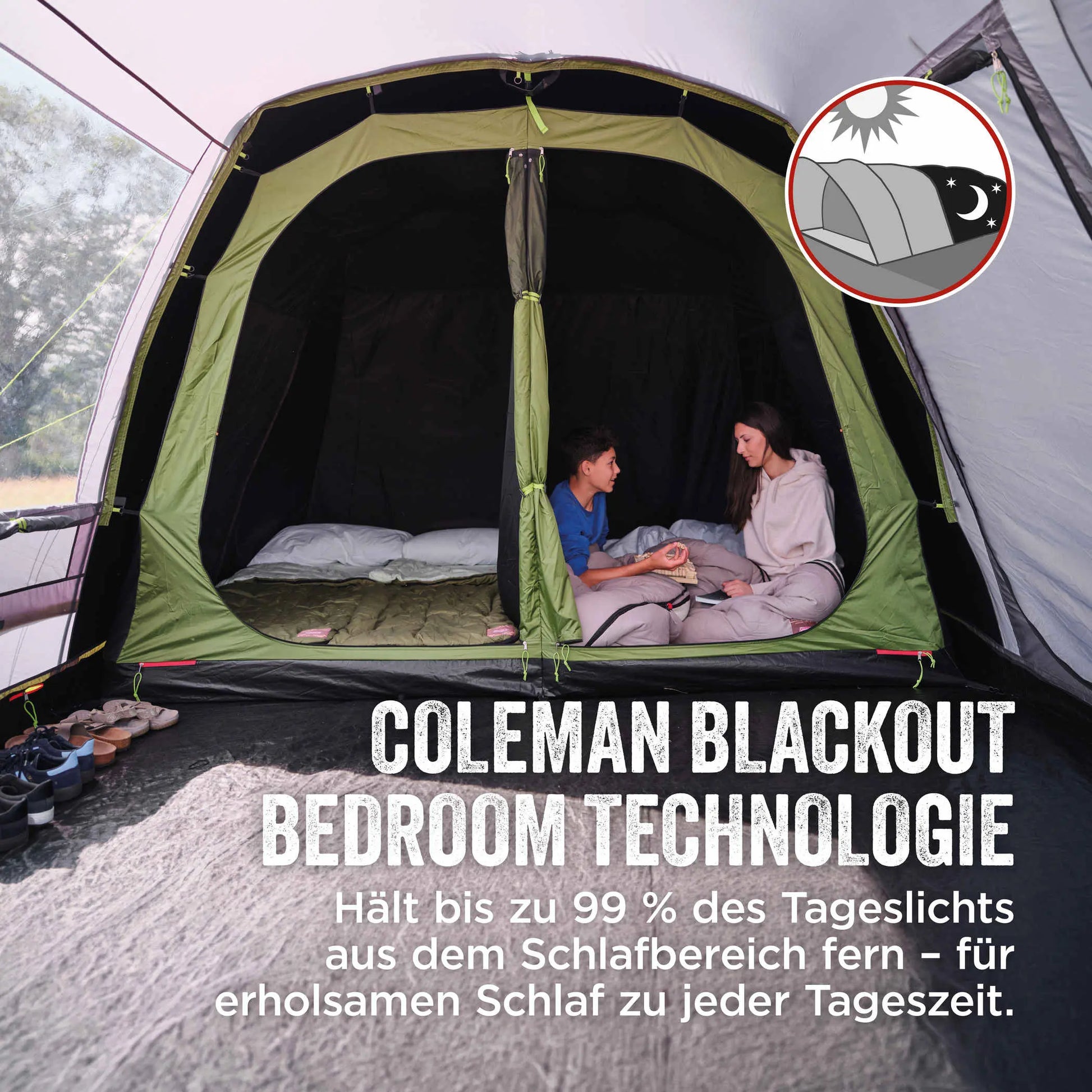 coleman cook 4 tunnelzelt FastPitch Victoria Falls 4 BlackOut – in 3 Minuten aufgebaut – Campingaz & Coleman