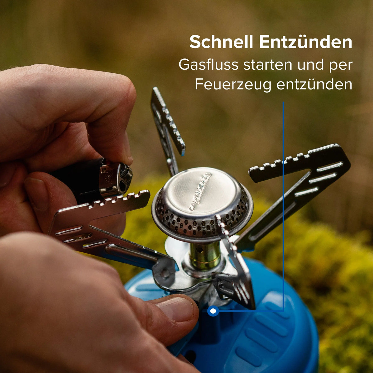 camping gas stove 206 S | Compact 1-burner trekking 02_camping High Heat Output 392 Size:60 Fits 6'2