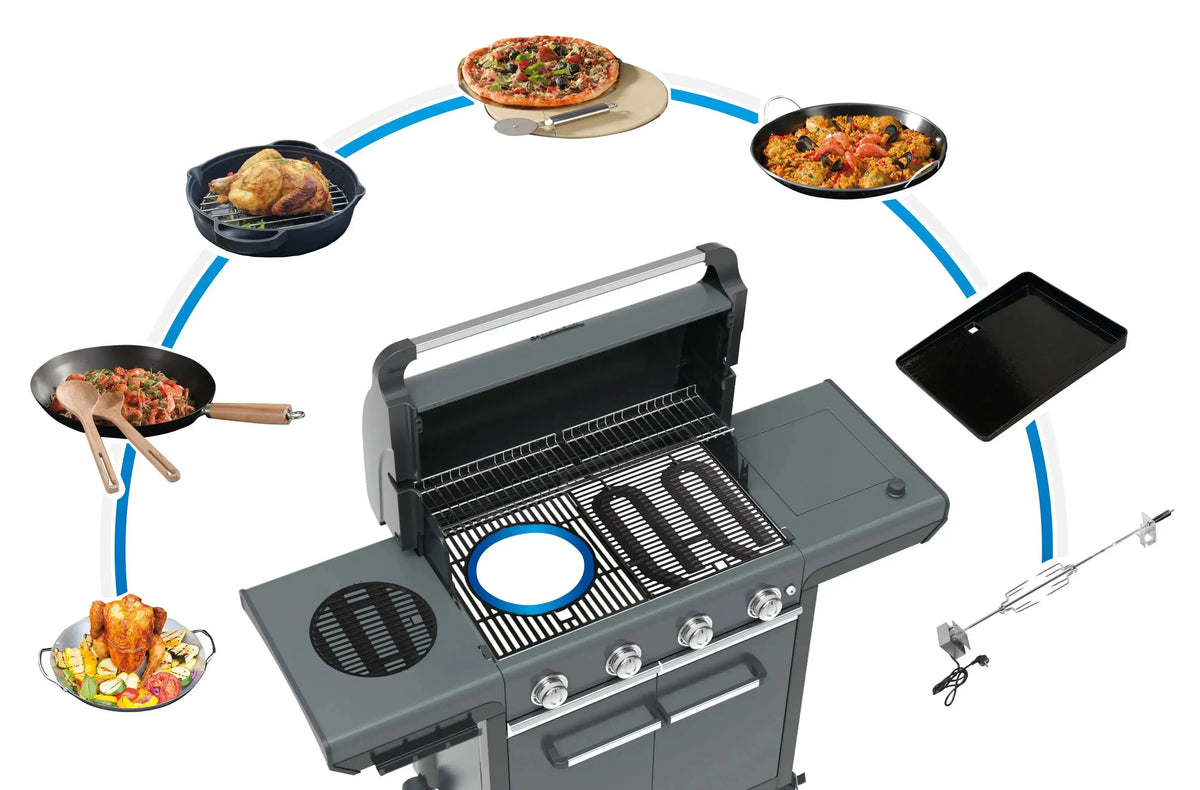 Campingaz 4 Series Premium Gasgrill | 4 Blue Flame Edelstahlbrenner  Gasgrill Campingaz & Coleman